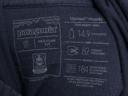19年製 パタゴニア プリント スウェット フード パーカー メンズ S 古着 Patagonia トレーナー プルオーバー ストレッチ アウトドア 裏起毛