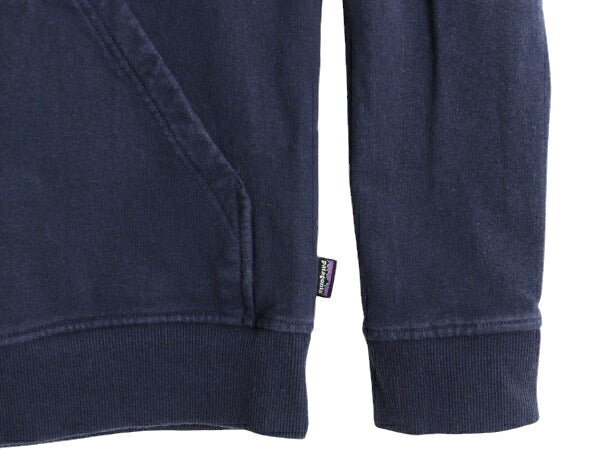 19年製 パタゴニア プリント スウェット フード パーカー メンズ S 古着 Patagonia トレーナー プルオーバー ストレッチ アウトドア 裏起毛