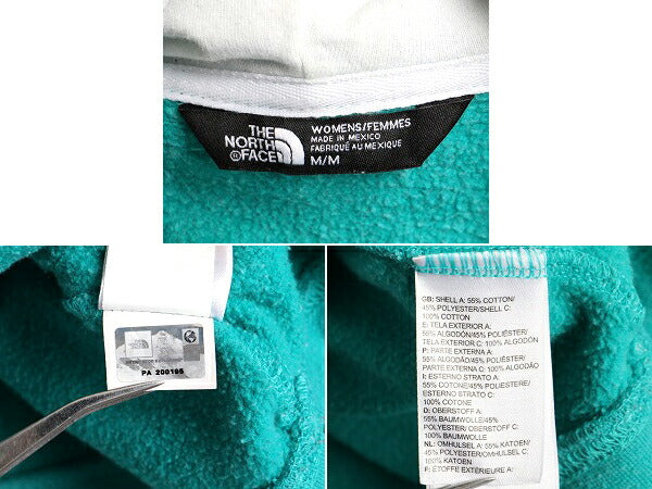 ■ ノースフェイス プリント スウェット フード パーカー ( レディース M ) 古着 The North Face トレーナー プルオーバー 裏起毛 2トーン