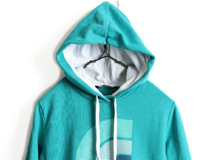 ■ ノースフェイス プリント スウェット フード パーカー ( レディース M ) 古着 The North Face トレーナー プルオーバー 裏起毛 2トーン
