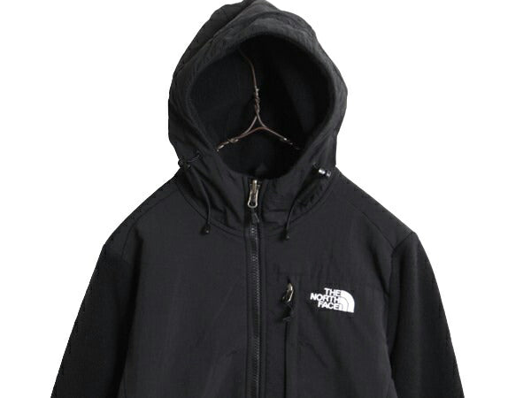 ノースフェイス フード付き デナリ ジャケット レディース S The North Face Denali フリース パーカー フルジップ アウトドア ブルゾン 黒