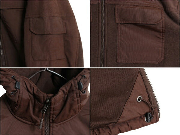 US企画 ノースフェイス フリース パーカー ジャケット メンズ S 古着 The North Face アウトドア フード 厚手 ジャンパー ブルゾン 茶 厚手