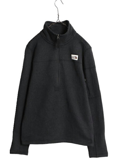 US企画 ノースフェイス ゴードン ライオンズ ハーフジップ フリース ジャケット メンズ S 古着 The North Face アウトドア プルオーバー 黒
