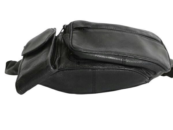 90s 00s ウィルソンズ 本革 レザー 2way ウエストポーチ ショルダー バッグ メンズ オールド レザーバッグ ポシェット シンプル ブラック