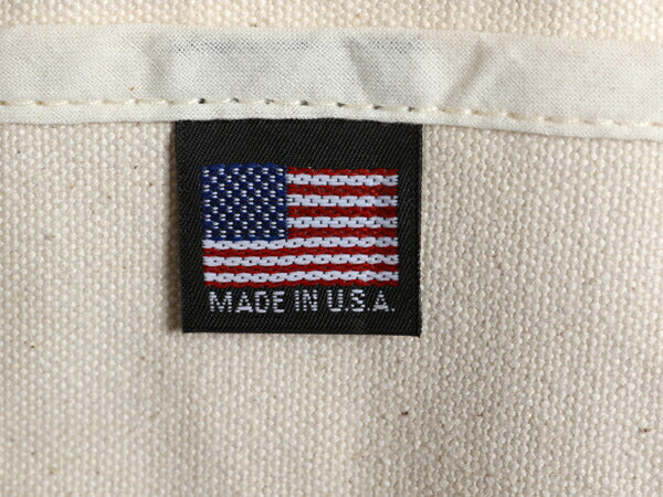 デッドストック USA製 キャンバス ツールバッグ 革 レザー ハンドル 新品 トートバッグ ハンドバッグ 企業 プリント 多ポケット ナチュラル