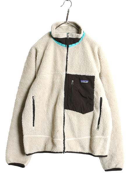 パタゴニア クラシック レトロX フリース ジャケット メンズ L / 11年製 フルジップ アウトドア ボア パイル ツートン ブルゾン ナチュラル