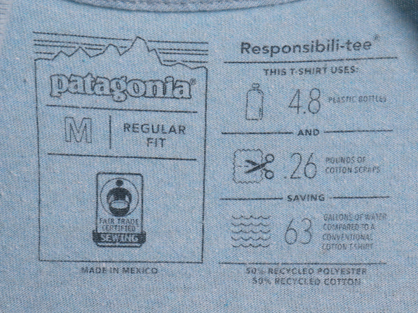 パタゴニア ポケット付き 両面 プリント 半袖 Tシャツ メンズ M 19年製 アウトドア ポケT バックプリント カットソー グラフィック アート