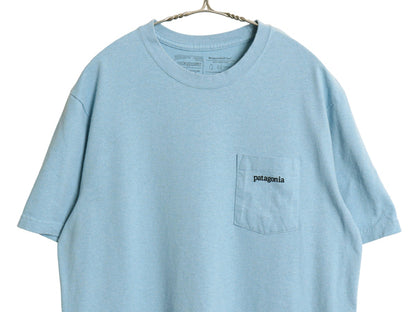 パタゴニア ポケット付き 両面 プリント 半袖 Tシャツ メンズ M 19年製 アウトドア ポケT バックプリント カットソー グラフィック アート