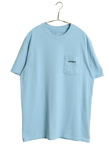 パタゴニア ポケット付き 両面 プリント 半袖 Tシャツ メンズ M 19年製 アウトドア ポケT バックプリント カットソー グラフィック アート