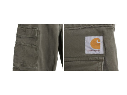 US企画 カーハート キャンバス カーゴ ショートパンツ メンズ 33 / ワーク ショーツ 短パン ストレッチ コットン ダック シンプル カーキ