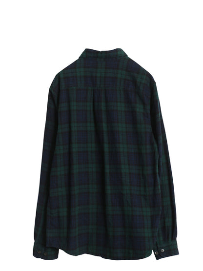 エルエルビーン 長袖 ボタンダウン フランネル シャツ メンズ M / アウトドア コットン 長袖シャツ ネルシャツ ブラックウォッチ チェック