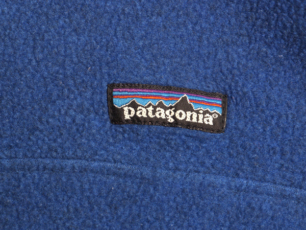00s パタゴニア ライトウェイト シンチラ スナップT キッズ XL レディース S 程 オールド 02年製 プルオーバー フリース ジャケット ブルー