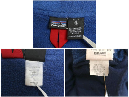 00s パタゴニア ライトウェイト シンチラ スナップT キッズ XL レディース S 程 オールド 02年製 プルオーバー フリース ジャケット ブルー