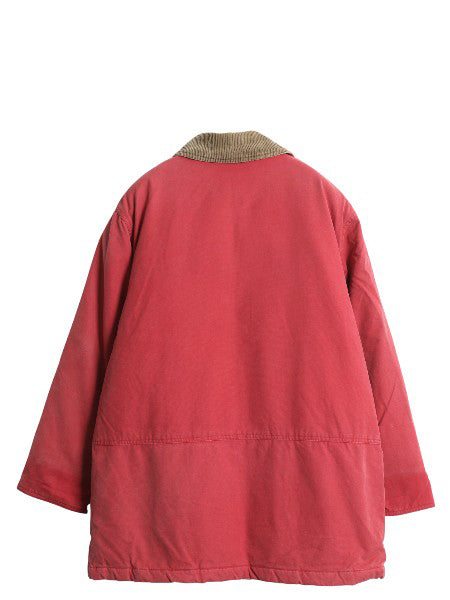 80s 90s エディ―バウアー コットン ダウン ジャケット レディース M 古着 ヴィンテージ 黒タグ ハンティング フィールド ハーフ コート 赤