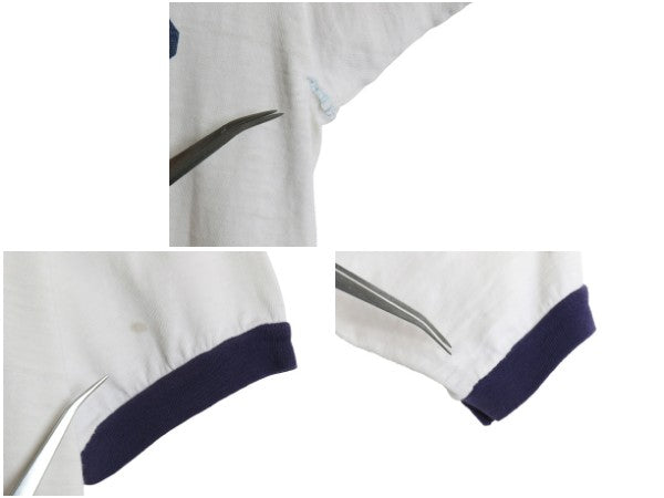 60s ランタグ ★ チャンピオン 染込み カレッジ プリント リンガー Tシャツ メンズ M 小さめ S 程/ ヴィンテージ USA製 100% コットン 白