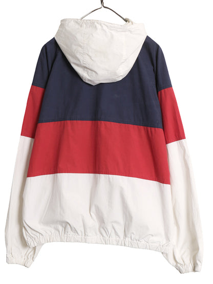 90s ポロスポーツ ラルフローレン フルジップ コットン パーカー ジャケット メンズ XL オールド ポロ ブルゾン 大きいサイズ トリコカラー