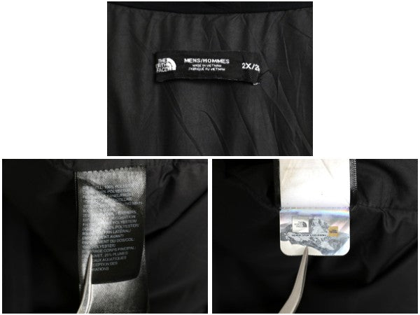 ノースフェイス ナイロン ダウン ジャケット メンズ XXL / アウトドア ブルゾン フルジップ キルティング 550フィル 大きいサイズ ブラック