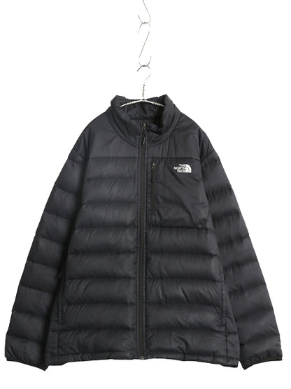 ノースフェイス ナイロン ダウン ジャケット メンズ XXL / アウトドア ブルゾン フルジップ キルティング 550フィル 大きいサイズ ブラック