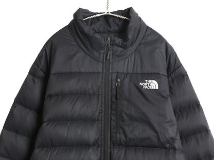 ノースフェイス ナイロン ダウン ジャケット メンズ XXL / アウトドア ブルゾン フルジップ キルティング 550フィル 大きいサイズ ブラック
