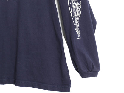 00s USA製 ハーレー ダビットソン 4面 プリント 長袖 Tシャツ メンズ XXL オールド ネイティブ スカル イラスト バイク ロンT 大きいサイズ