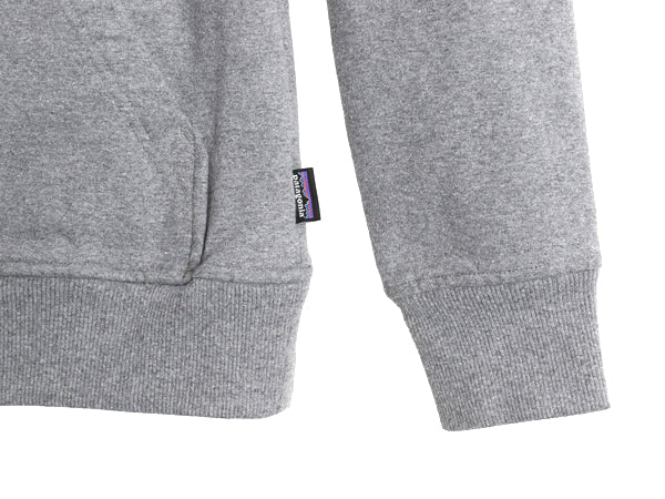 パタゴニア プリント スウェット フード パーカー メンズ S 18年製 トレーナー プルオーバー ストレッチ 裏起毛 フィッツロイ ベア グレー