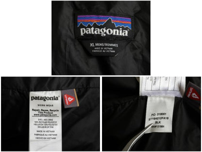パタゴニア ナノ パフ ジャケット メンズ XL 18年製 中綿 キルティング ナイロン フルジップ パッカブル 大きいサイス ブラック アウトドア