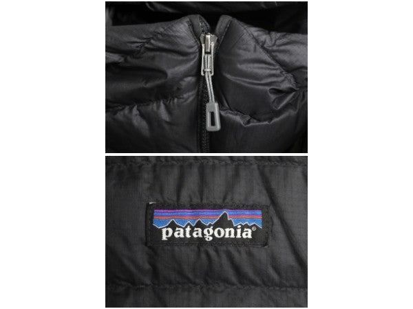 パタゴニア ダウン セーター フーディ メンズ L 古着 17年製 800フィル ナイロン パーカー ジャケット ブルゾン ジャンパー パッカブル 黒 