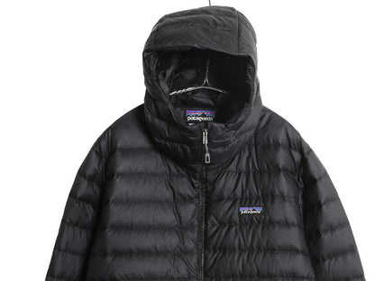 パタゴニア ダウン セーター フーディ メンズ L 古着 17年製 800フィル ナイロン パーカー ジャケット ブルゾン ジャンパー パッカブル 黒 