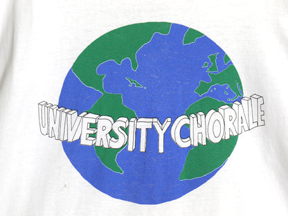 90s USA製 地球 イラスト 両面 プリント Tシャツ メンズ XL / オールド アート グラフィック カレッジ ツアー ヘビーウェイト 大きいサイズ