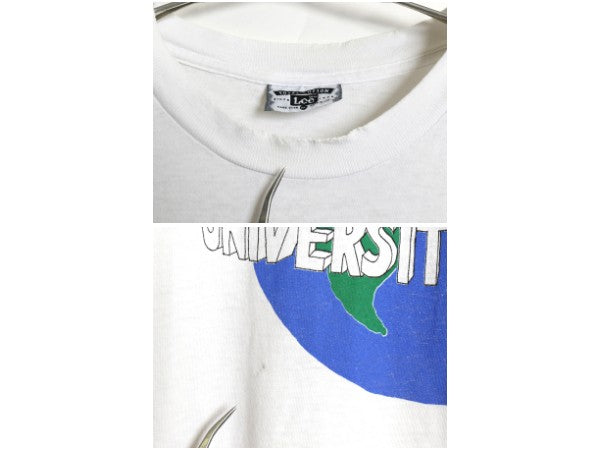 90s USA製 地球 イラスト 両面 プリント Tシャツ メンズ XL / オールド アート グラフィック カレッジ ツアー ヘビーウェイト 大きいサイズ