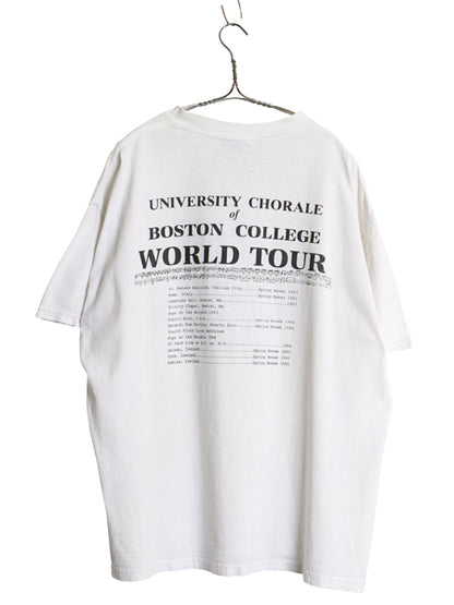 90s USA製 地球 イラスト 両面 プリント Tシャツ メンズ XL / オールド アート グラフィック カレッジ ツアー ヘビーウェイト 大きいサイズ