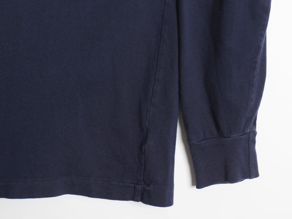 00s ポロ ラルフローレン 長袖 Tシャツ メンズ M / オールド ロンT ロングスリーブ コットン ワンポイント カットソー シングルステッチ 紺