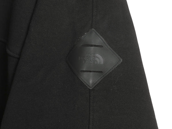 ノースフェイス 裏ボア フリース フルジップ スウェット フード パーカー メンズ L アウトドア パイル ジャケット ブルゾン ハイネック 黒