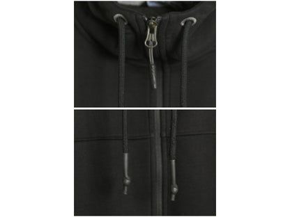 ノースフェイス 裏ボア フリース フルジップ スウェット フード パーカー メンズ L アウトドア パイル ジャケット ブルゾン ハイネック 黒