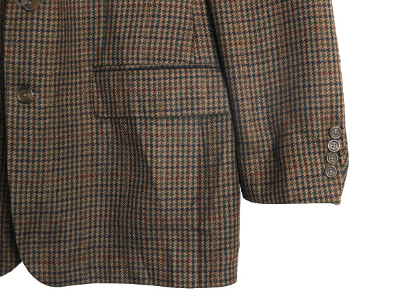 デッドストック 90s チャップス ラルフローレン テーラード ジャケット メンズ L 程/ オールド ポロ ブレザー ウール チェック トラッド 茶