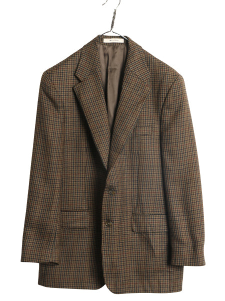 デッドストック 90s チャップス ラルフローレン テーラード ジャケット メンズ L 程/ オールド ポロ ブレザー ウール チェック トラッド 茶