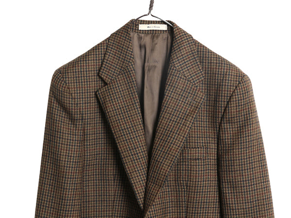 デッドストック 90s チャップス ラルフローレン テーラード ジャケット メンズ L 程/ オールド ポロ ブレザー ウール チェック トラッド 茶