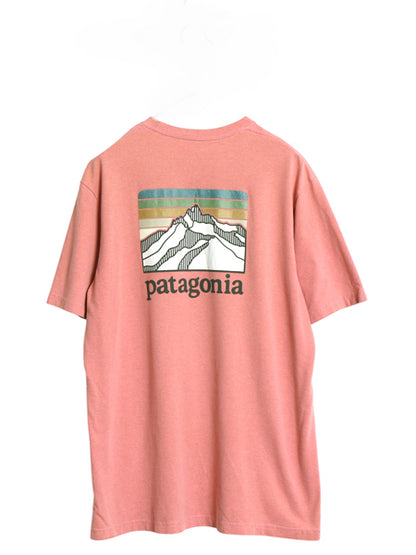 パタゴニア ポケット付き 両面 プリント 半袖 Tシャツ メンズ M 19年製 アウトドア ポケT バックプリント カットソー グラフィック アート