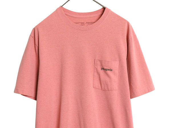 パタゴニア ポケット付き 両面 プリント 半袖 Tシャツ メンズ M 19年製 アウトドア ポケT バックプリント カットソー グラフィック アート