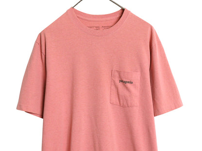 パタゴニア ポケット付き 両面 プリント 半袖 Tシャツ メンズ M 19年製 アウトドア ポケT バックプリント カットソー グラフィック アート