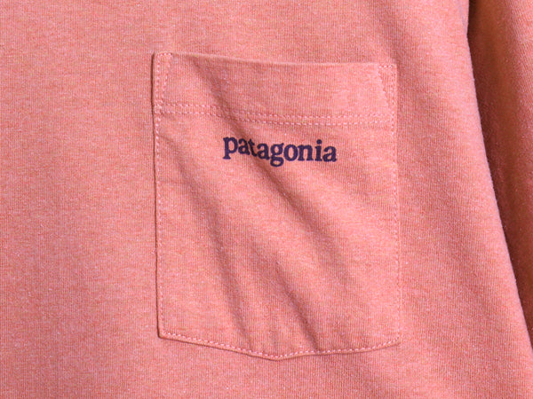 パタゴニア ポケット付き 両面 プリント 半袖 Tシャツ メンズ M 19年製 アウトドア ポケT バックプリント カットソー グラフィック アート