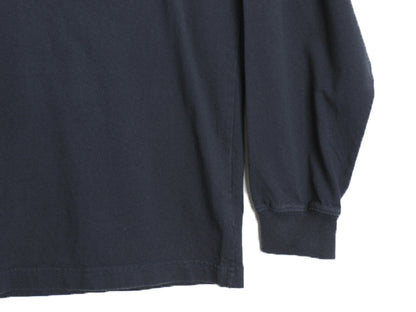 US企画 カーハート ヘンリーネック ポケット付き 長袖 Tシャツ メンズ XL ロンT ポケT ワンポイント ヘビーウェイト 大きいサイズ ネイビー