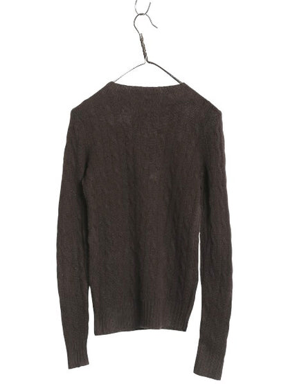 ブラックレーベル ラルフローレン ケーブル ニット セーター レディース S ポロ 100% カシミヤ ポニー無し 無地 シンプル きれいめ スリム