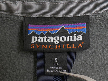パタゴニア ライトウェイト シンチラ スナップT フリース ベスト メンズ S / 15年製 アウトドア 前開き 重ね着 フルジップ ツートン 灰 紺