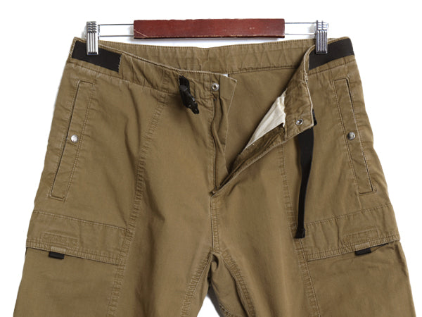 US企画 ノースフェイス リップストップ コットン カーゴ パンツ メンズ 32 / アウトドア ストレッチ イージーパンツ ワンポイント オリーブ