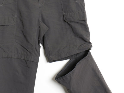 US企画 ノースフェイス 2WAY ナイロン カーゴ コンバーチブル パンツ メンズ L 古着 アウトドア ショートパンツ ロングパンツ ワンポイント