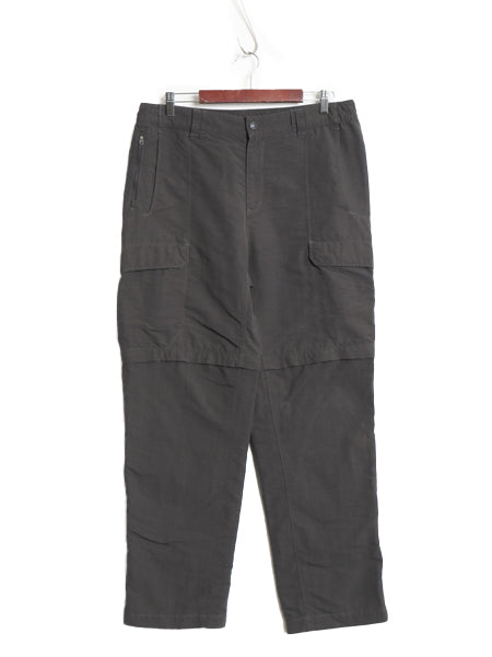 US企画 ノースフェイス 2WAY ナイロン カーゴ コンバーチブル パンツ メンズ L 古着 アウトドア ショートパンツ ロングパンツ ワンポイント
