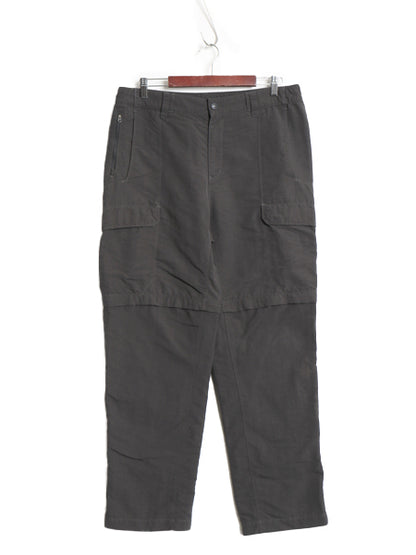 US企画 ノースフェイス 2WAY ナイロン カーゴ コンバーチブル パンツ メンズ L 古着 アウトドア ショートパンツ ロングパンツ ワンポイント