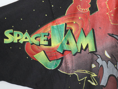 90s USA製 スペースジャム ワーナー タズマニアンデビル オーバー プリント Tシャツ メンズ XL / オールド キャラクター 大きいサイズ 黒