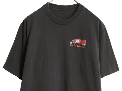 90s ドクターペッパー 企業 イラスト プリント 半袖 Tシャツ メンズ M 程 古着 オールド 当時物 グラフィック アート シングルステッチ 黒